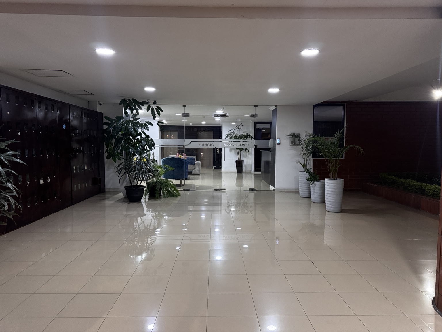 Lobby más claro y profesional antes de edición profesional